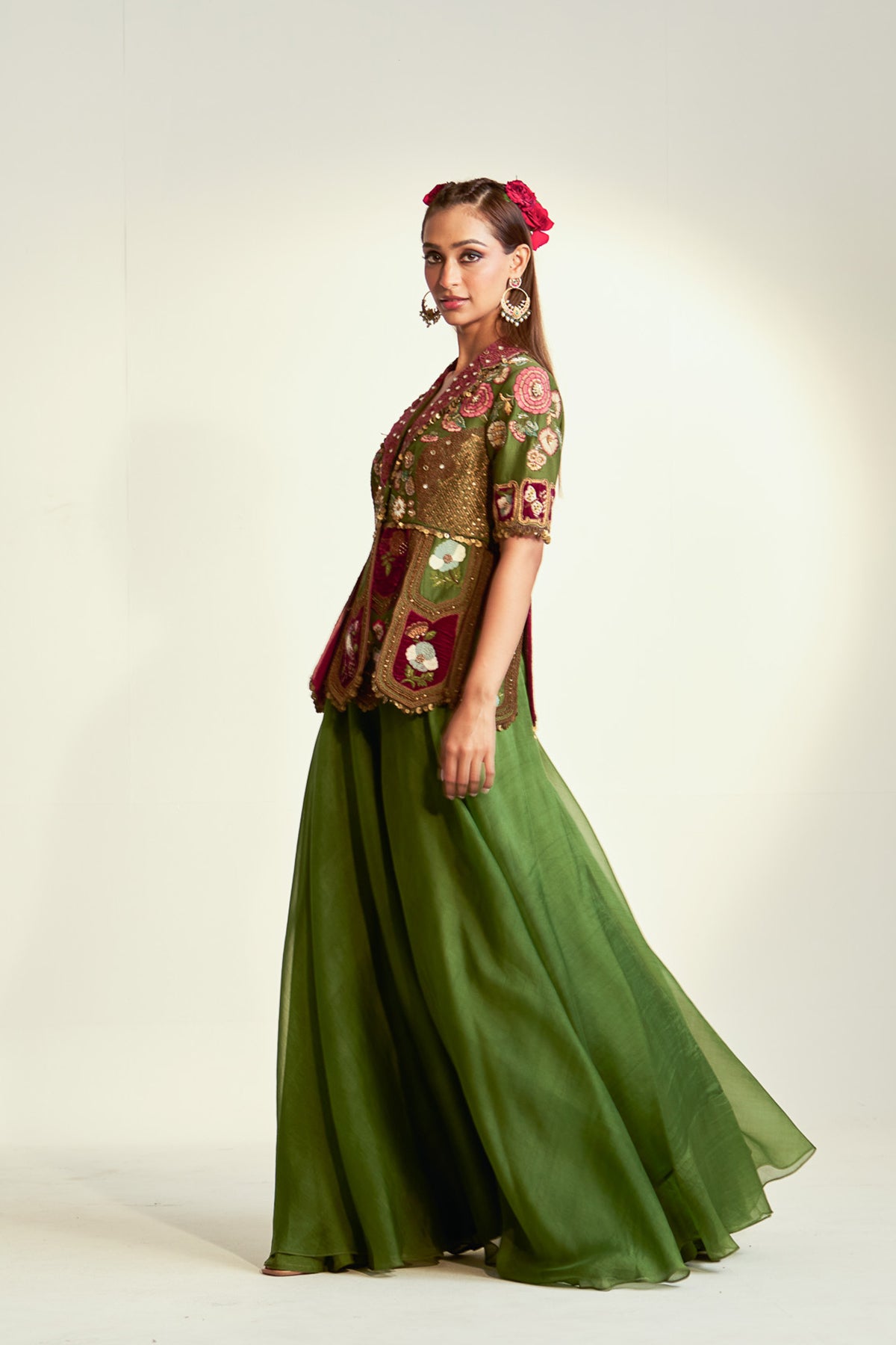 Peplum top sharara set
