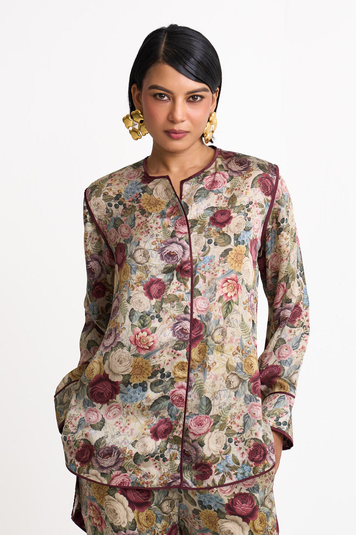 Vintage romance high low shirt