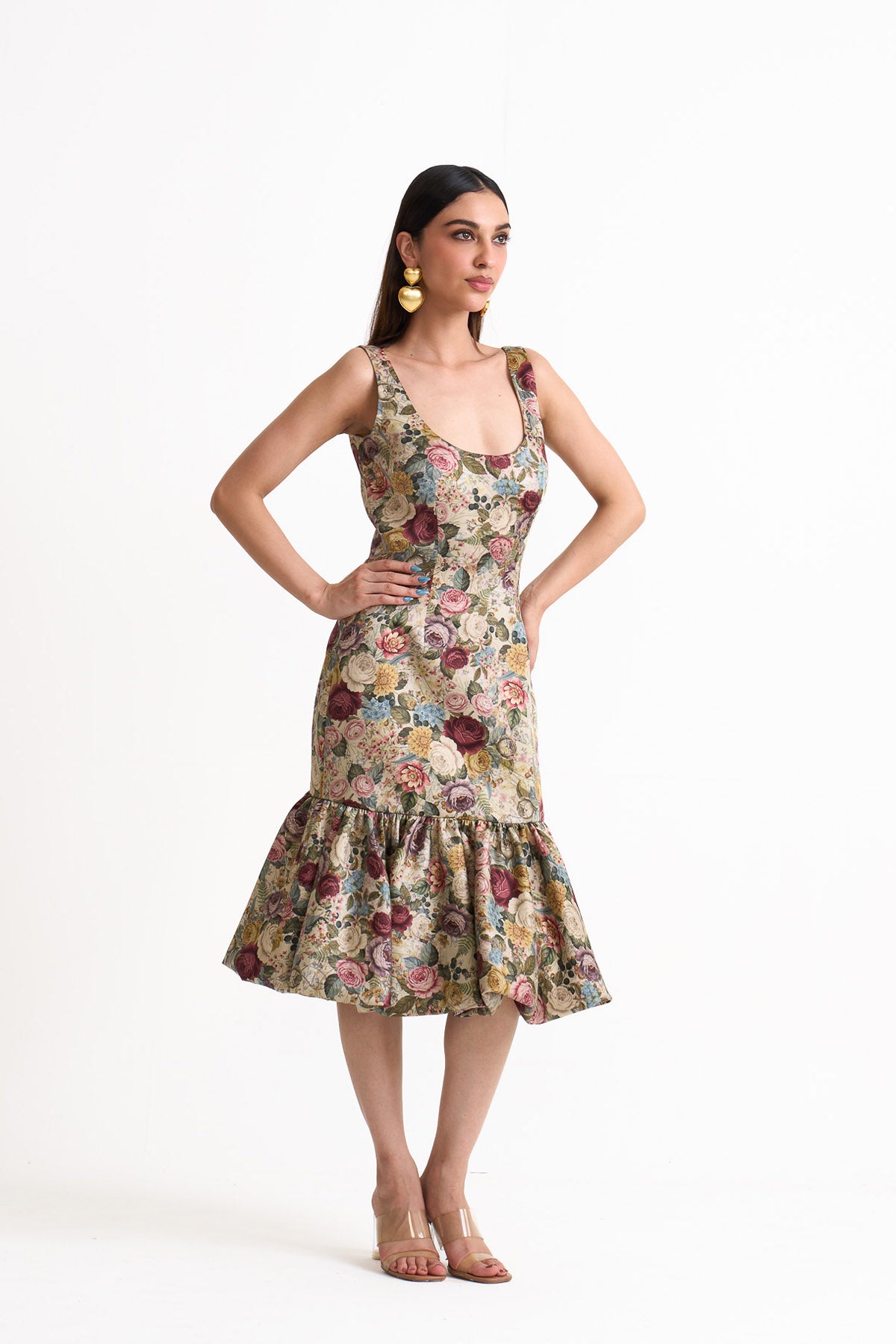 Vintage romance bodycon dress