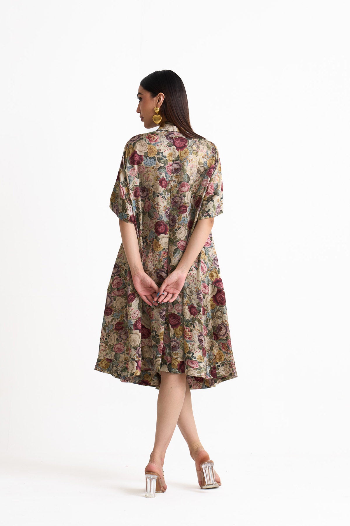 Vintage romance a-line patch pocket dress