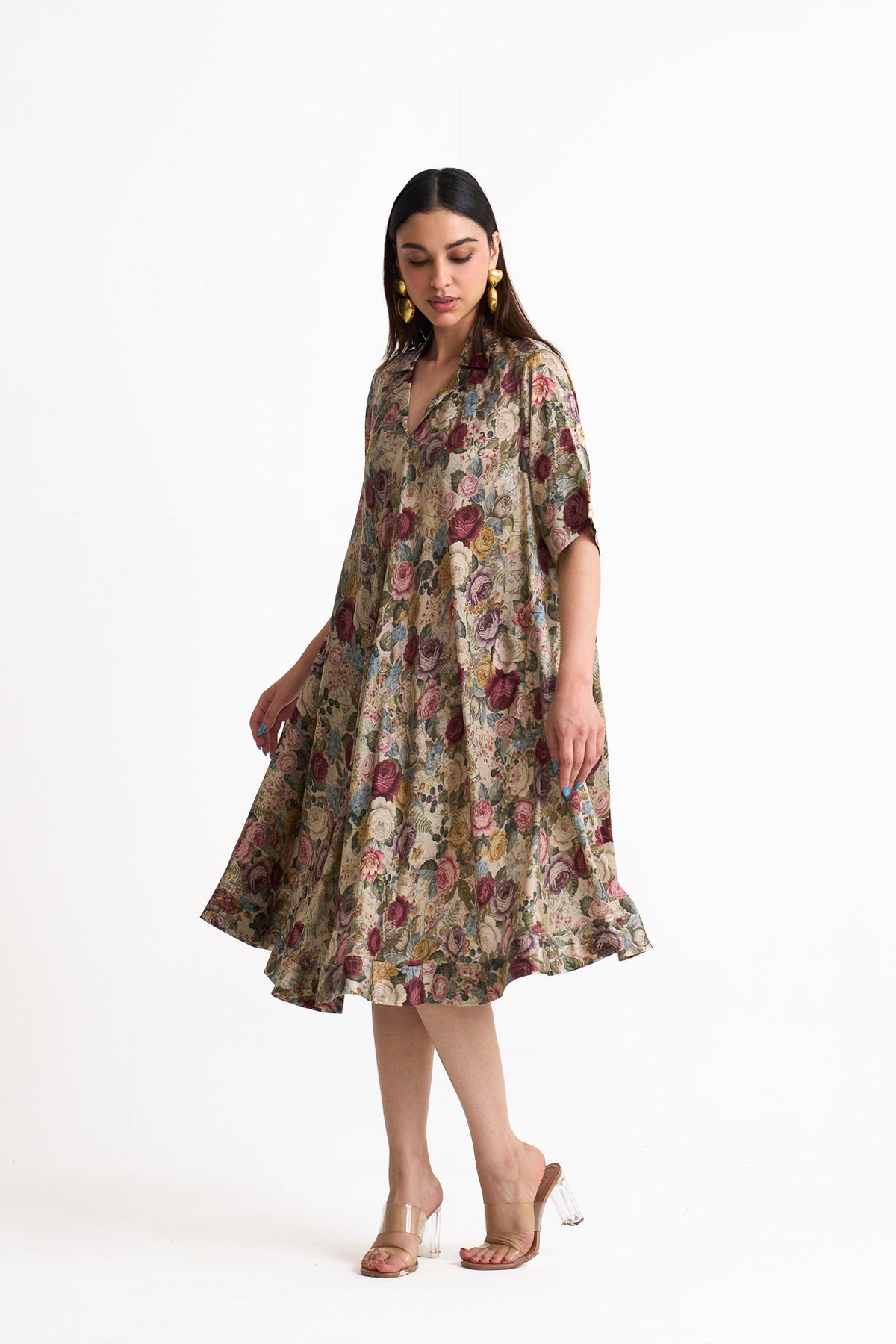 Vintage romance a-line patch pocket dress
