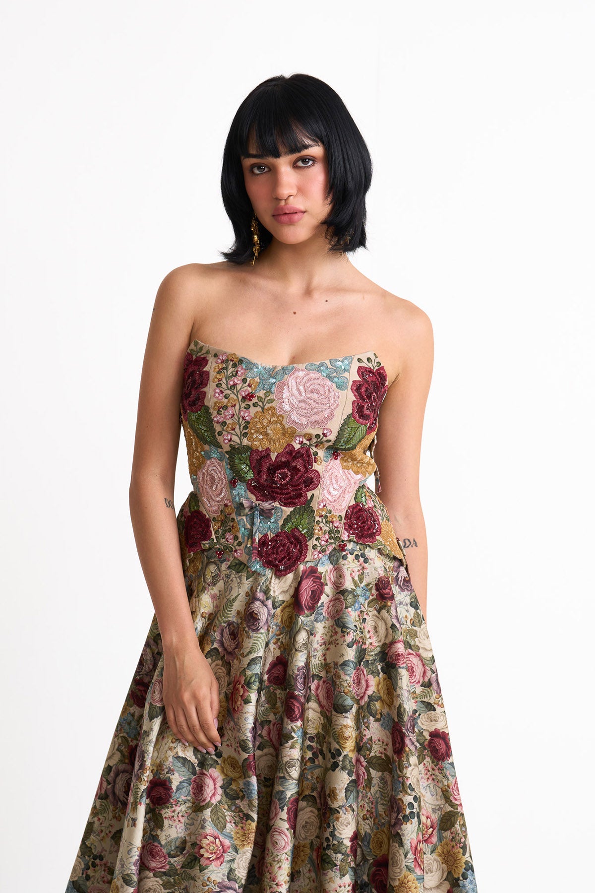 Vintage romance corset and balloon skirt set