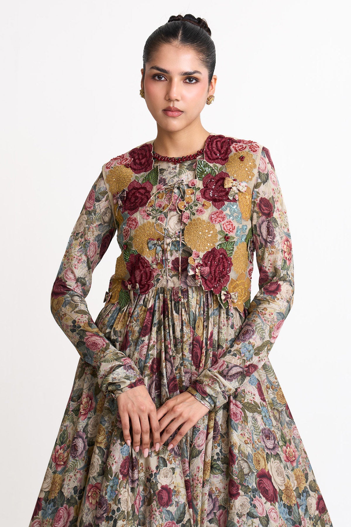 Vintage romance anarkali set