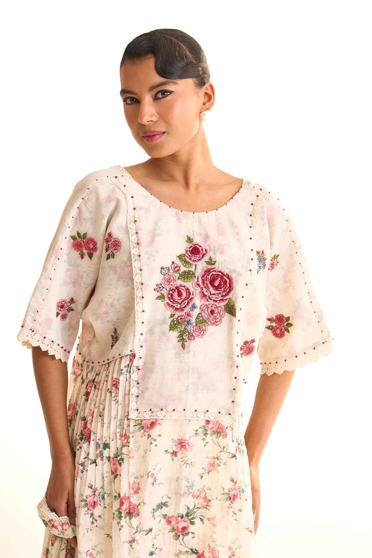 Chandni Pinktuck york kurta set