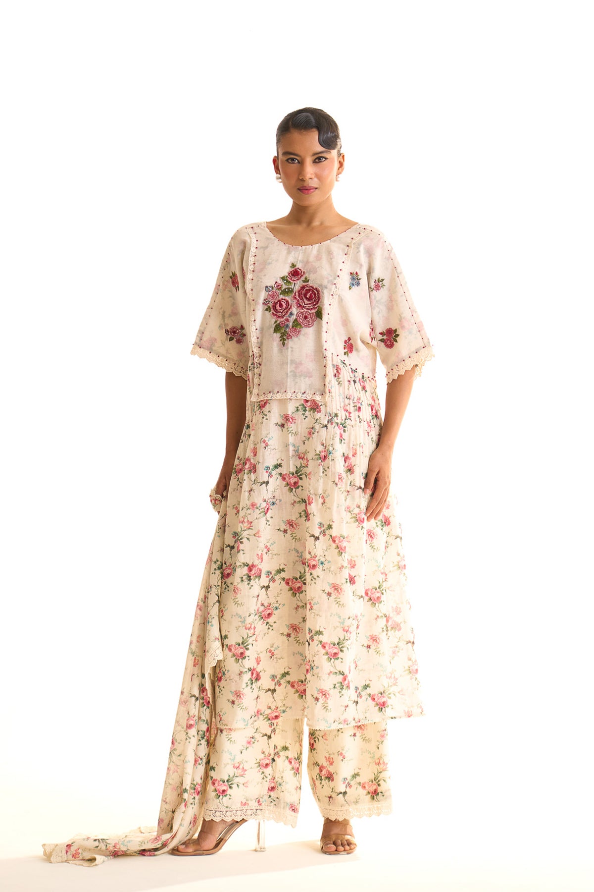 Chandni Pinktuck york kurta set