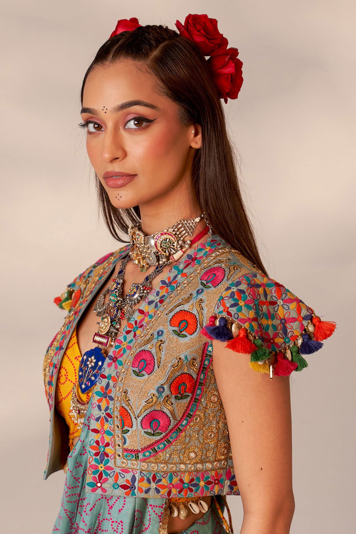 Waist coat and saree set