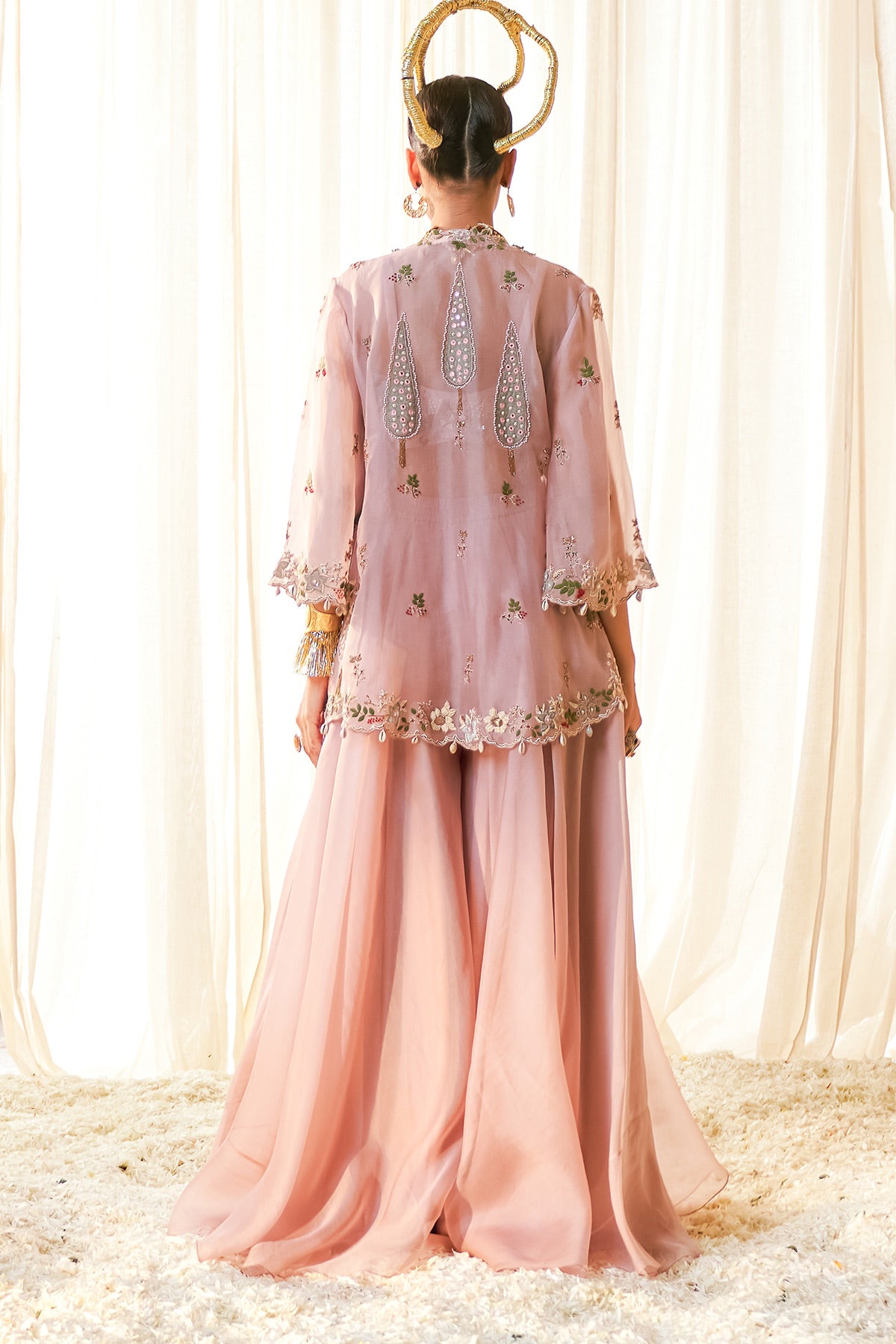 Chinar Garden Jacket and Sharara Set