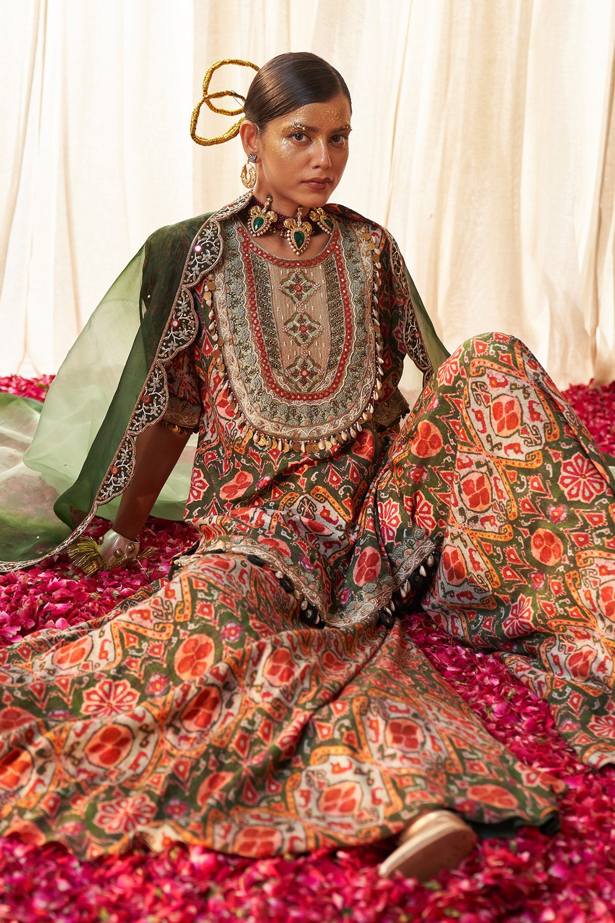 Tribal Ikkat sharara set
