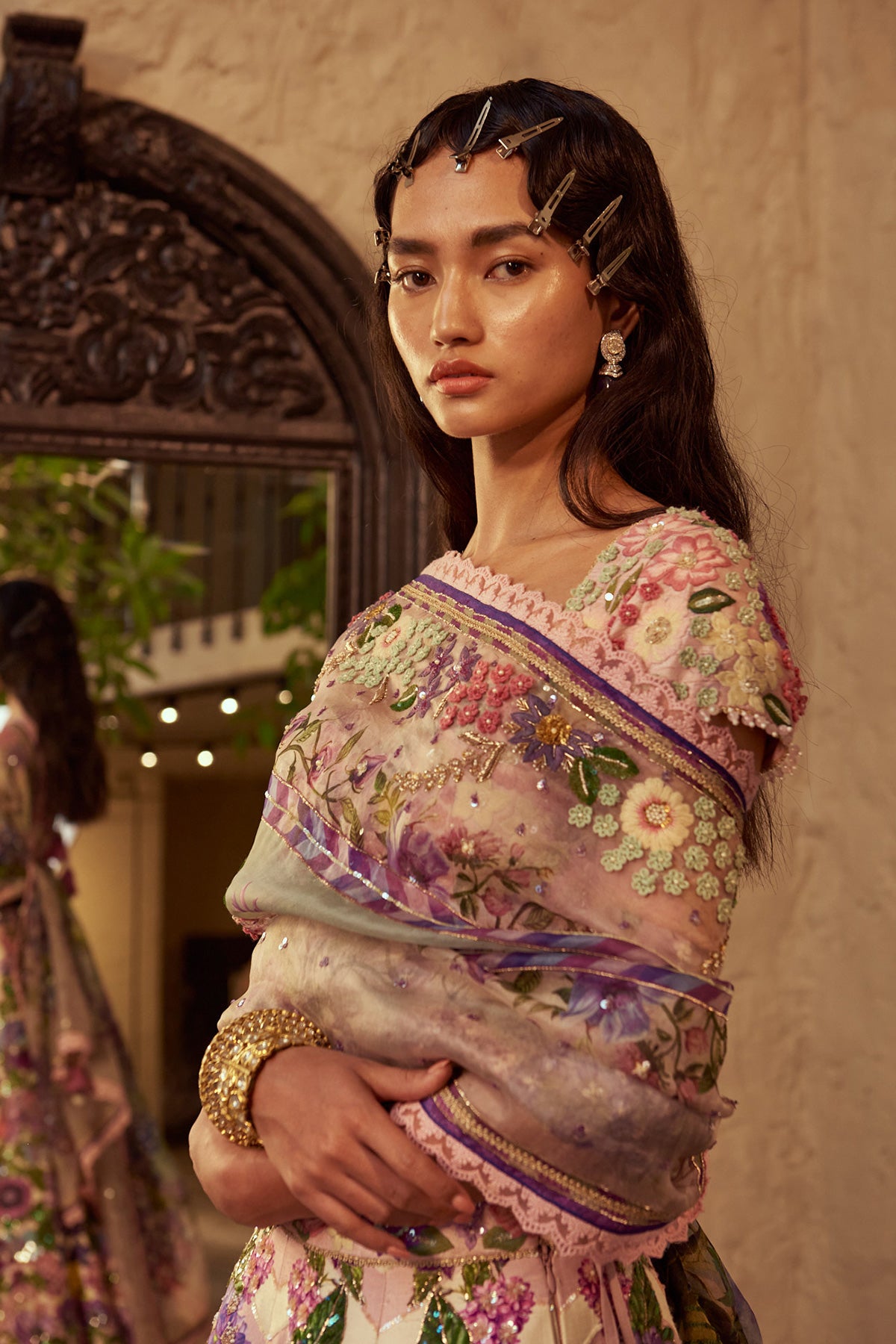 Hydrangea Lehenga