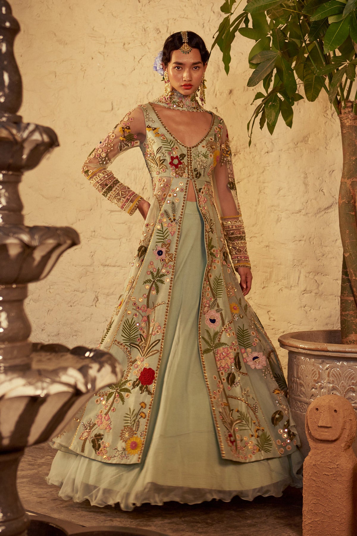 Mirror Jacket lehenga set