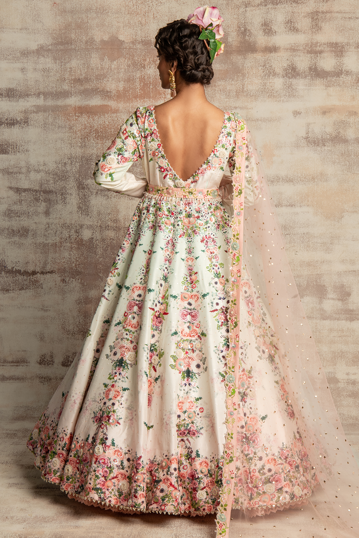 Evara Floral Printed Lilac Anarkali Gown Suit Set – ASHEERA