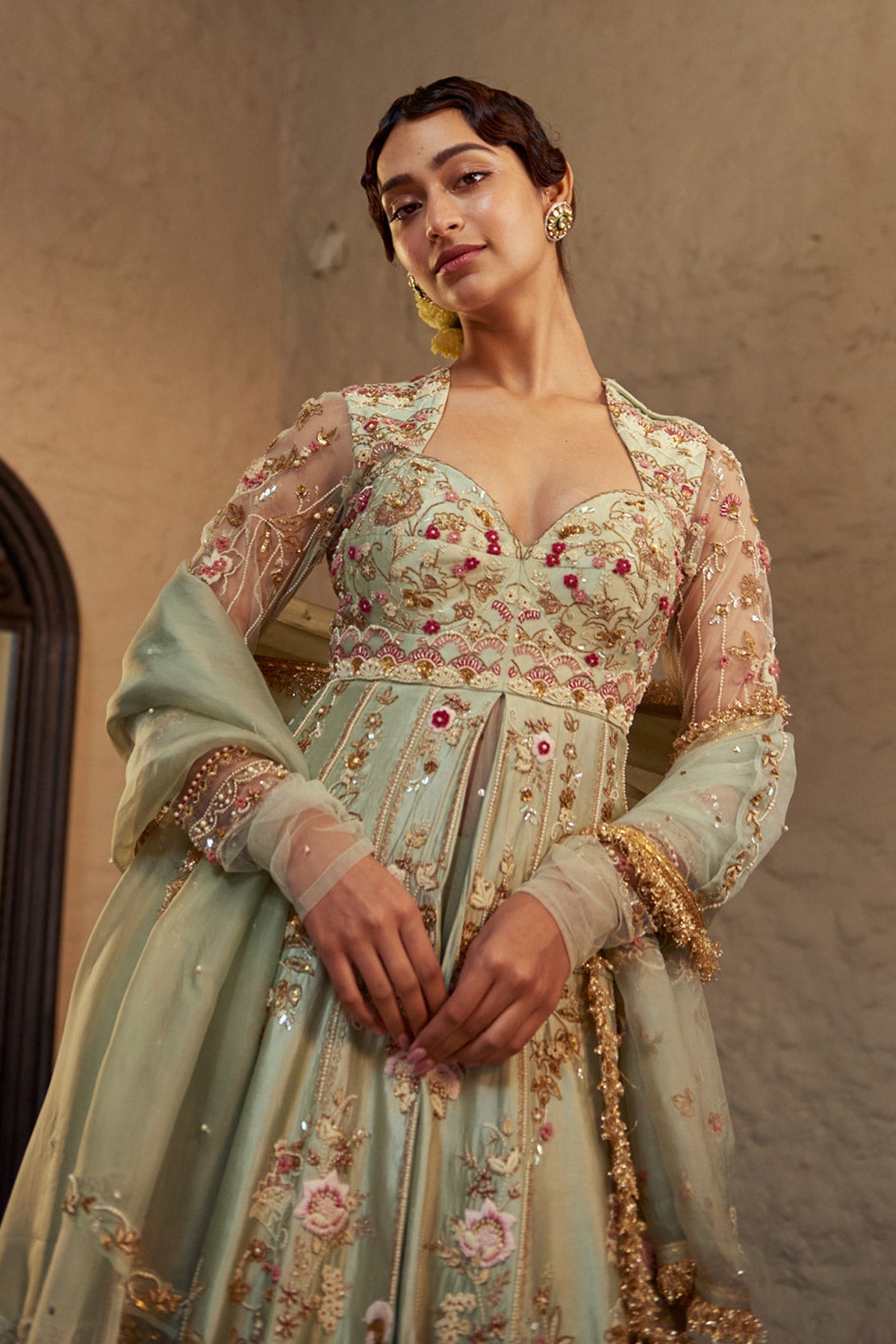 Jewel Scallop Anarkali