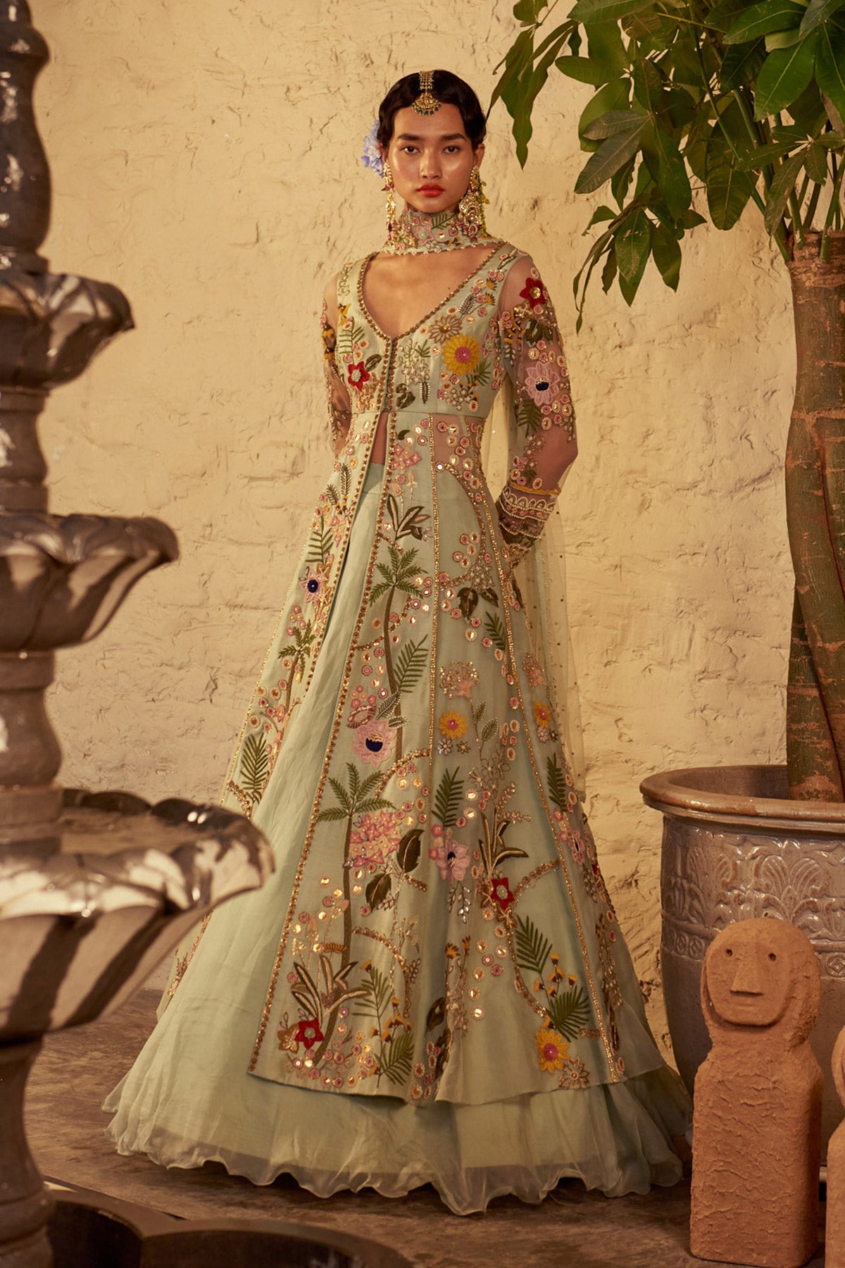 Mirror Jacket lehenga set