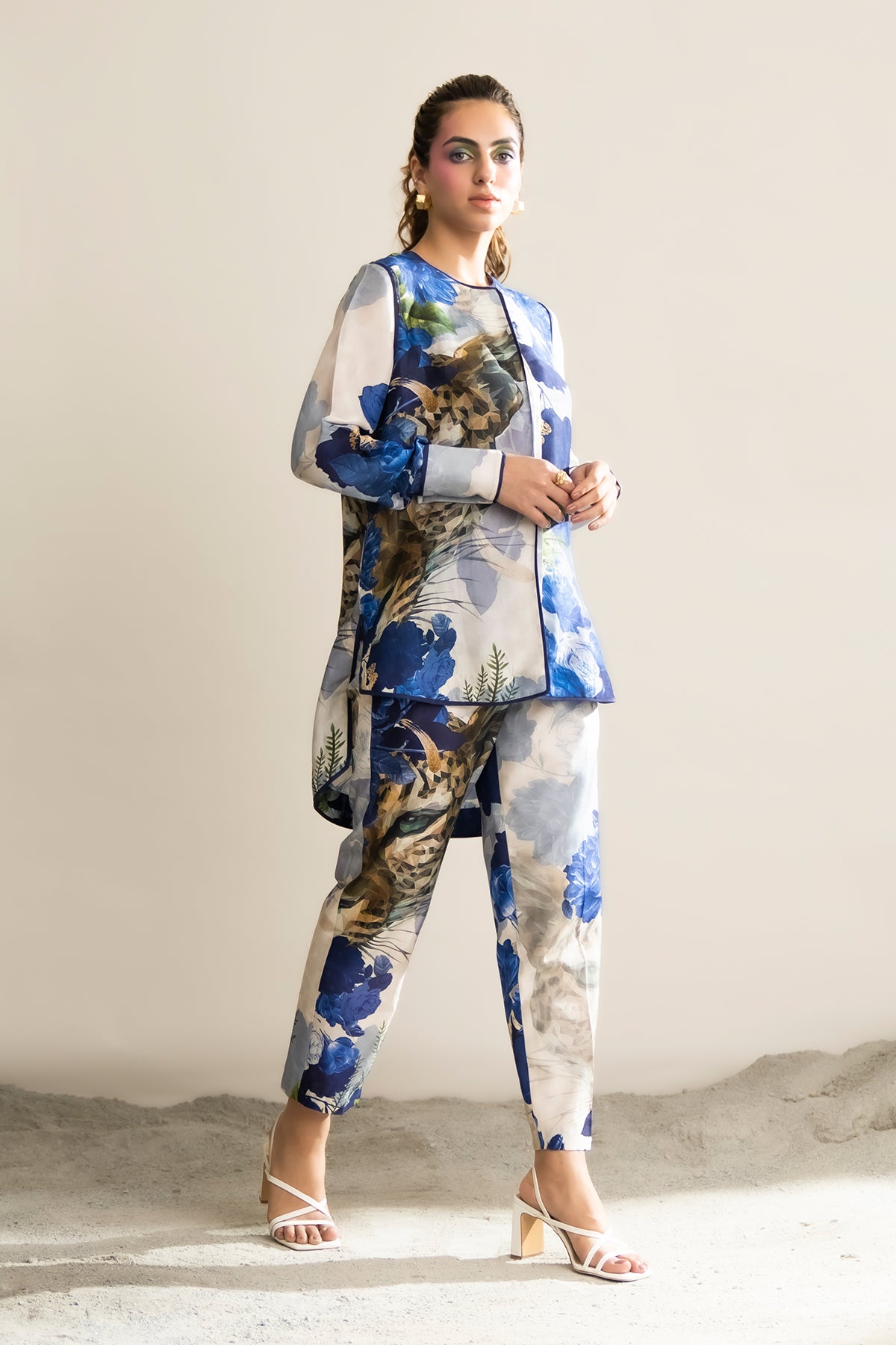 Full sleeves high - low shirt