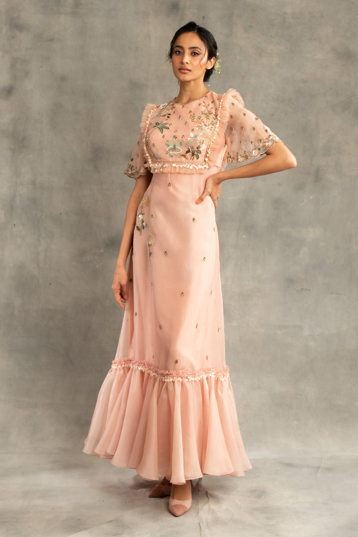 Pink Coco Palm Story Maxi Dress