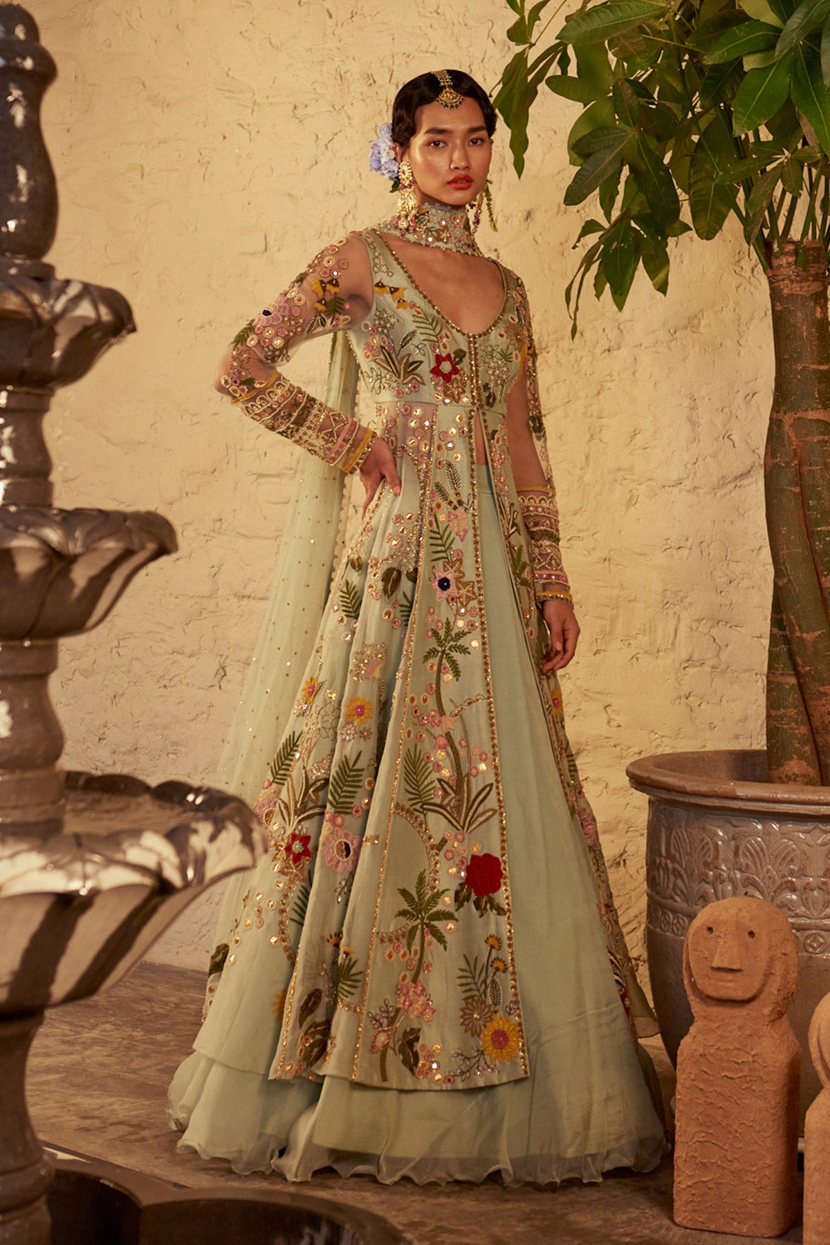 Mirror Jacket lehenga set
