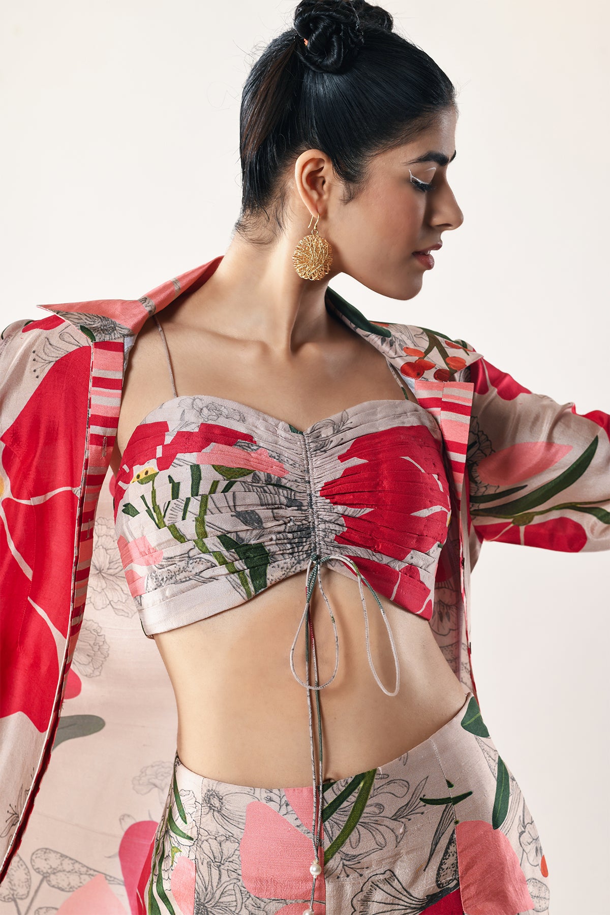 co ord set with pleated pants