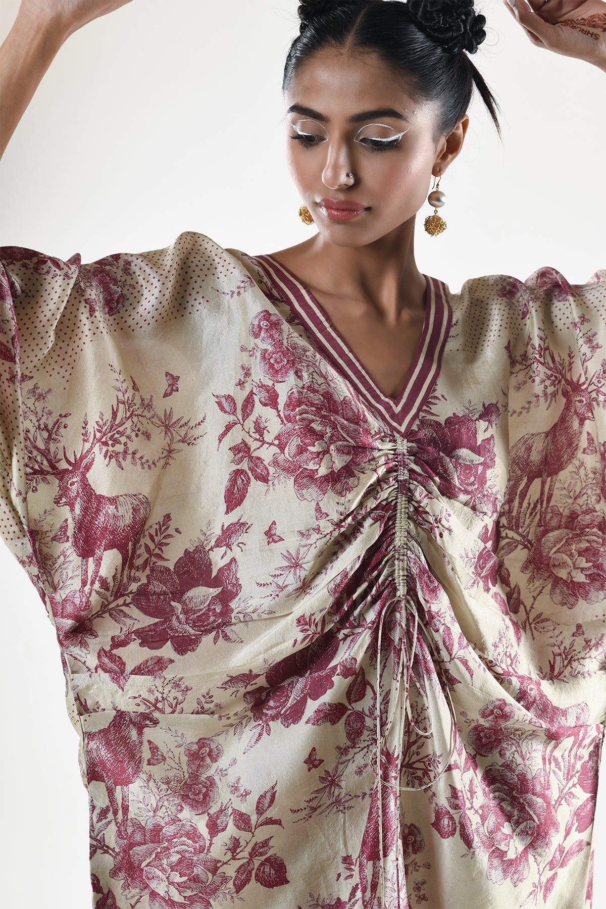 String kaftan dress