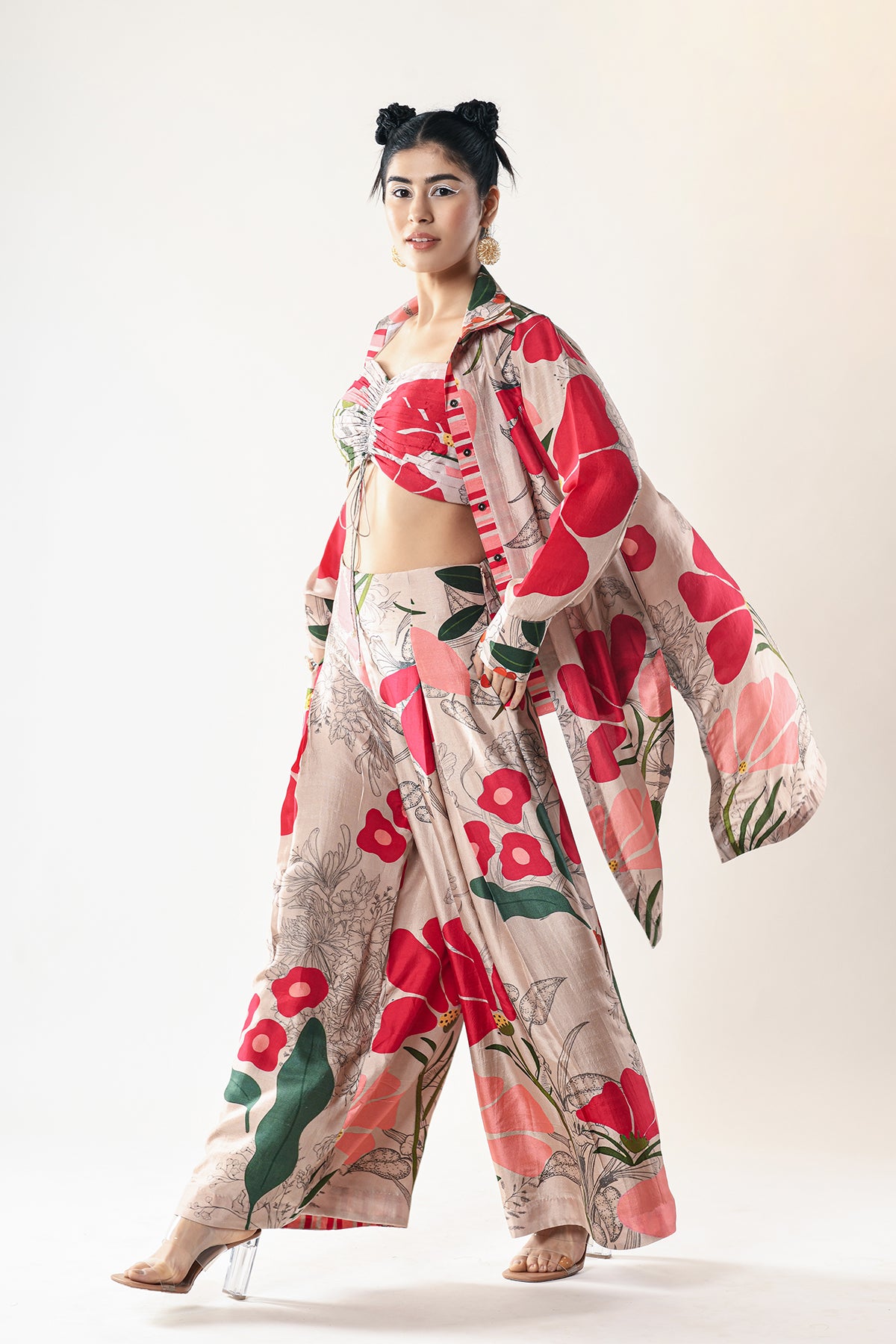 co ord set with pleated pants