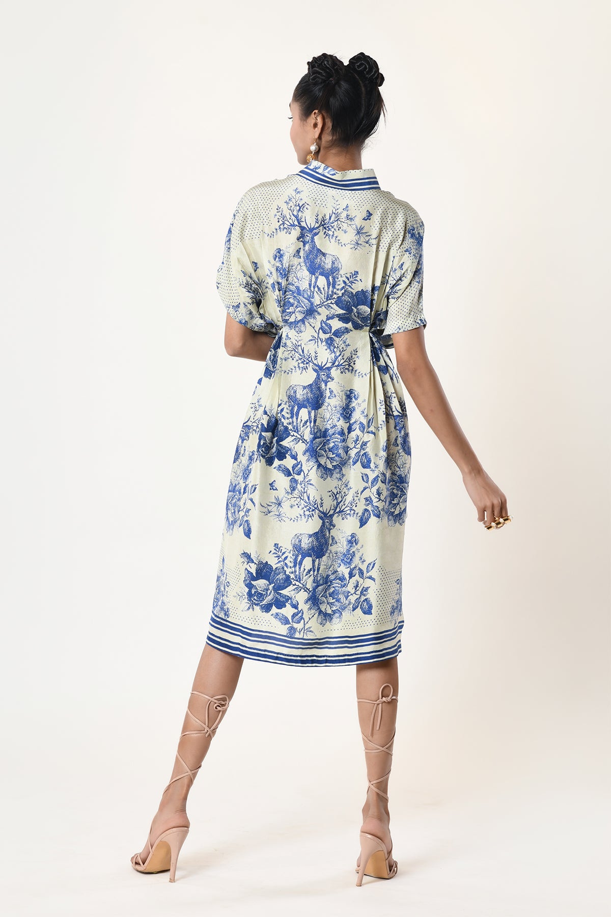 Pleated kaftan dress
